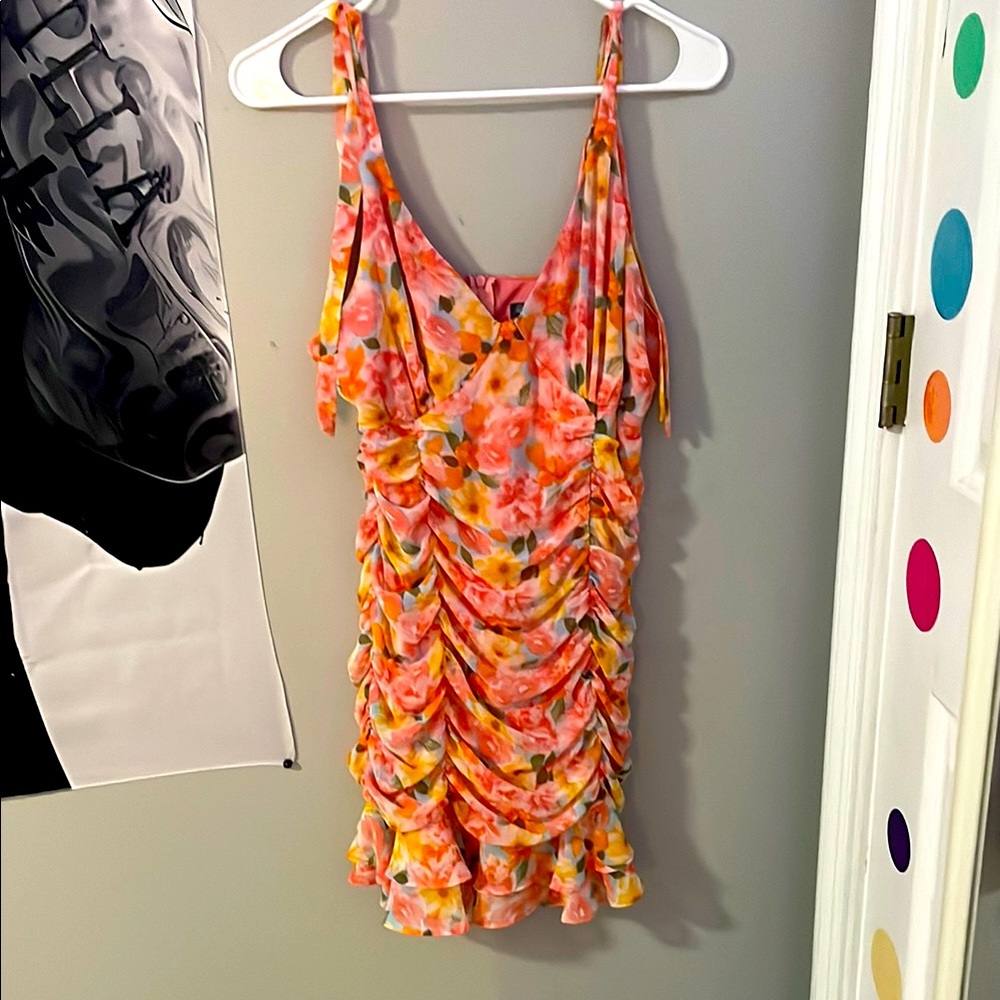 Floral Ruched Dress